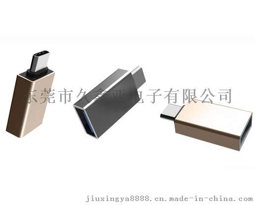 USB 3.0母对USB TYPE-C公铝合金壳转接头